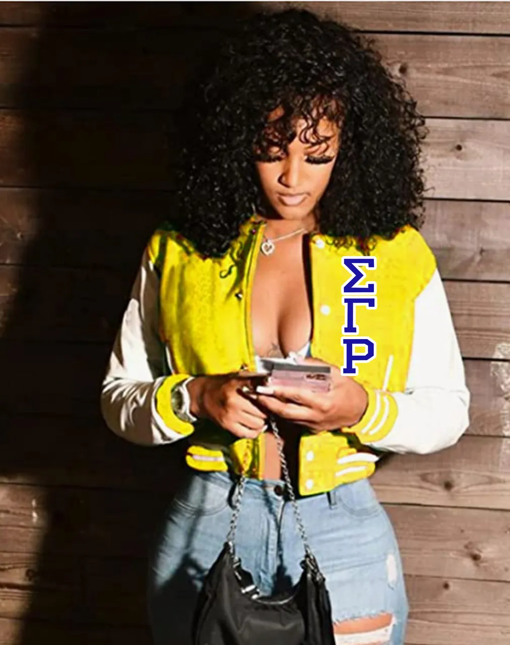 100th Centennial Deference Clothing® compatible with Sigma Gamma Rho Clothing® Chapter 54 Women's Baseball Jacket Letters