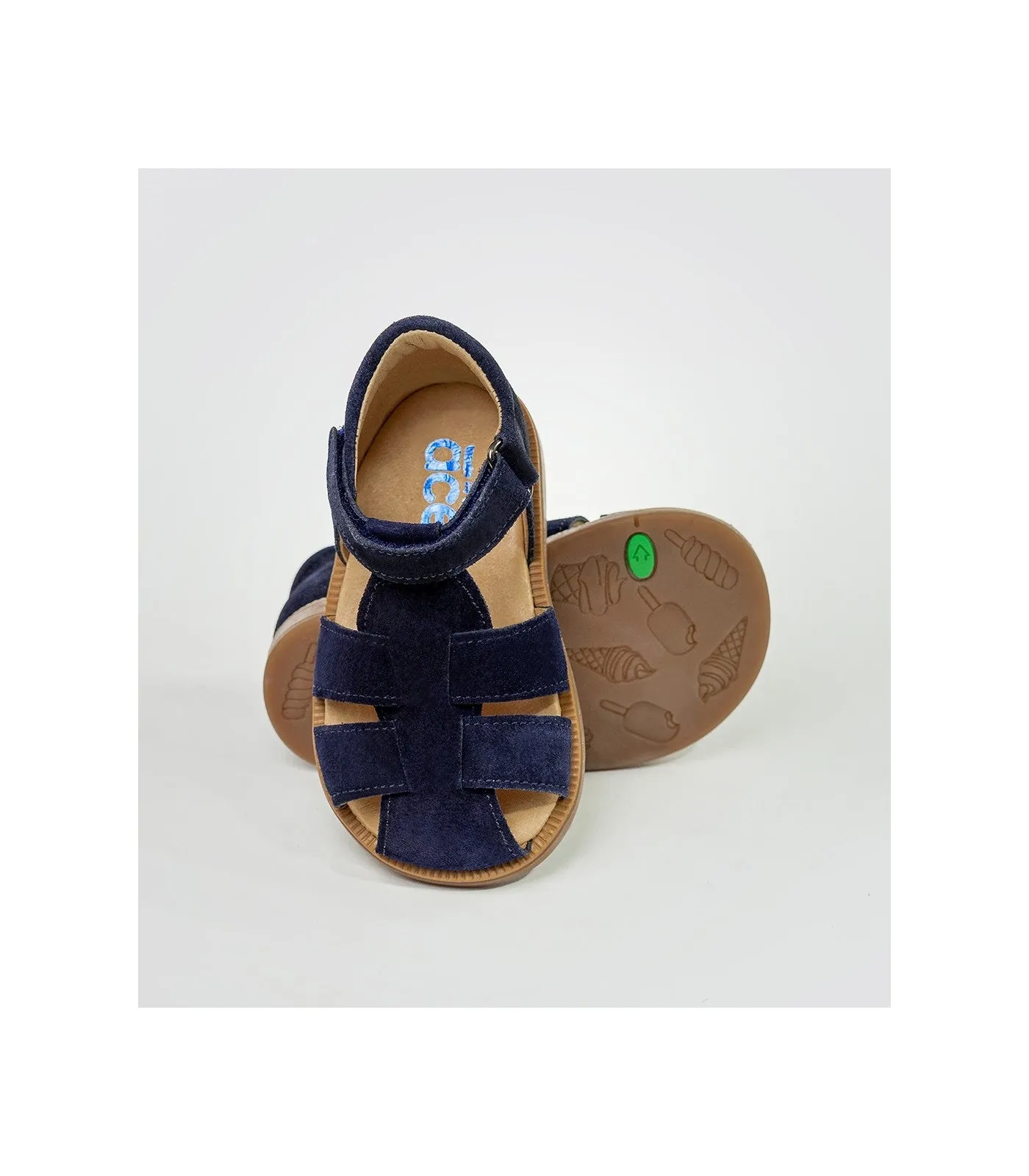 ACEBOS 1235 marine sandales nu-pieds