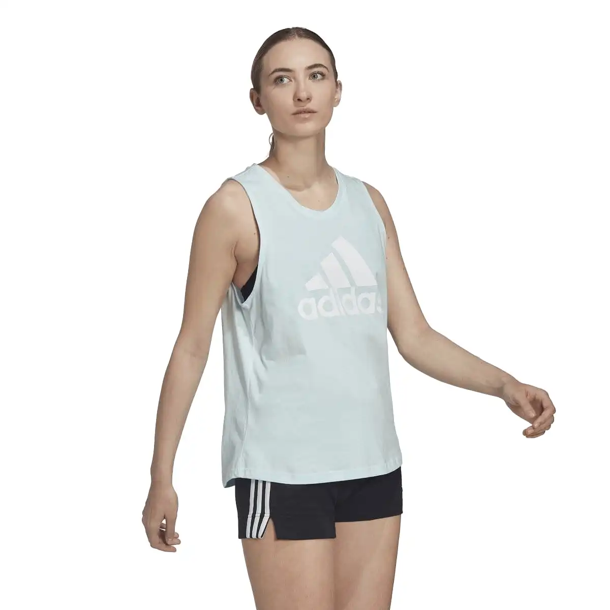 ADIDAS WOMEN'S ESSENTIALS BIG LOGO BLUE SINGLET