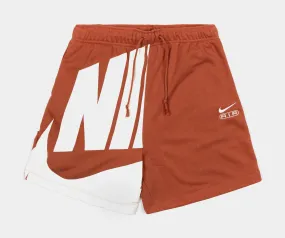 Air Mid Rise 6 French Terry Womens Shorts (Beige/Orange)