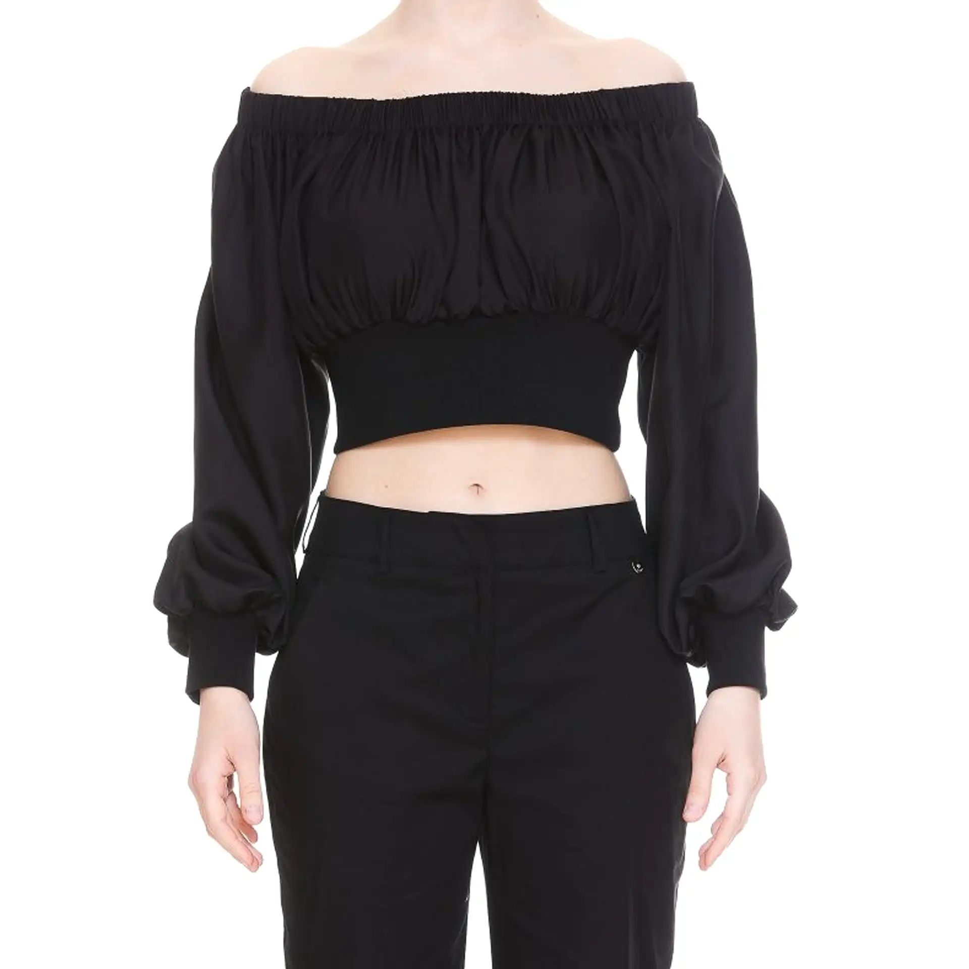 Alexander McQueen - Top in seta con taglio a vivo