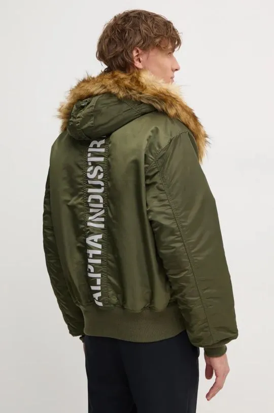 Alpha Industries jacket 45P Hooded Custom men's green color 113145.257