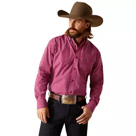 'Ariat' Men's Pro Series Ervin Classic Fit Button Down - Magenta