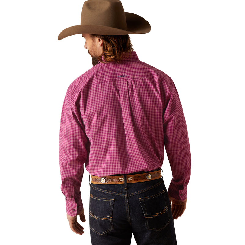 'Ariat' Men's Pro Series Ervin Classic Fit Button Down - Magenta