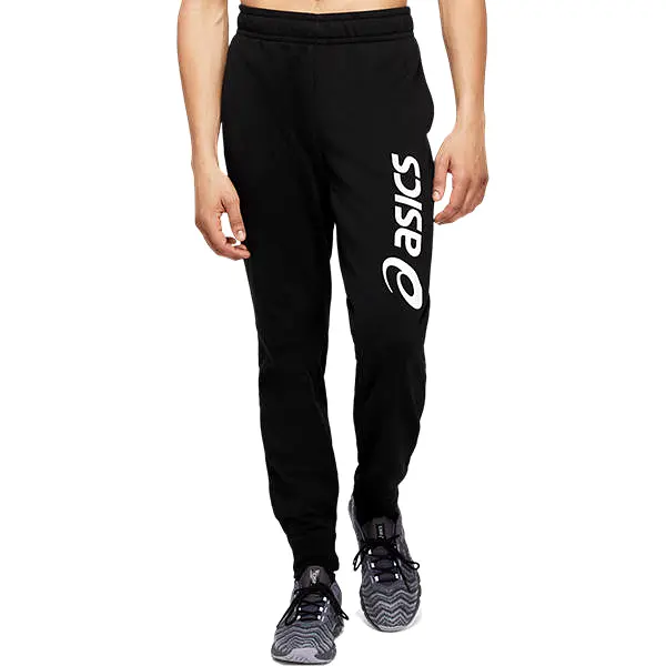 Asics Big Logo Sweat Pant Black White   