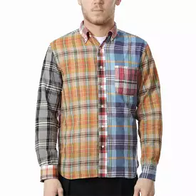 Beams Plus Button Down Madras Panel Shirt