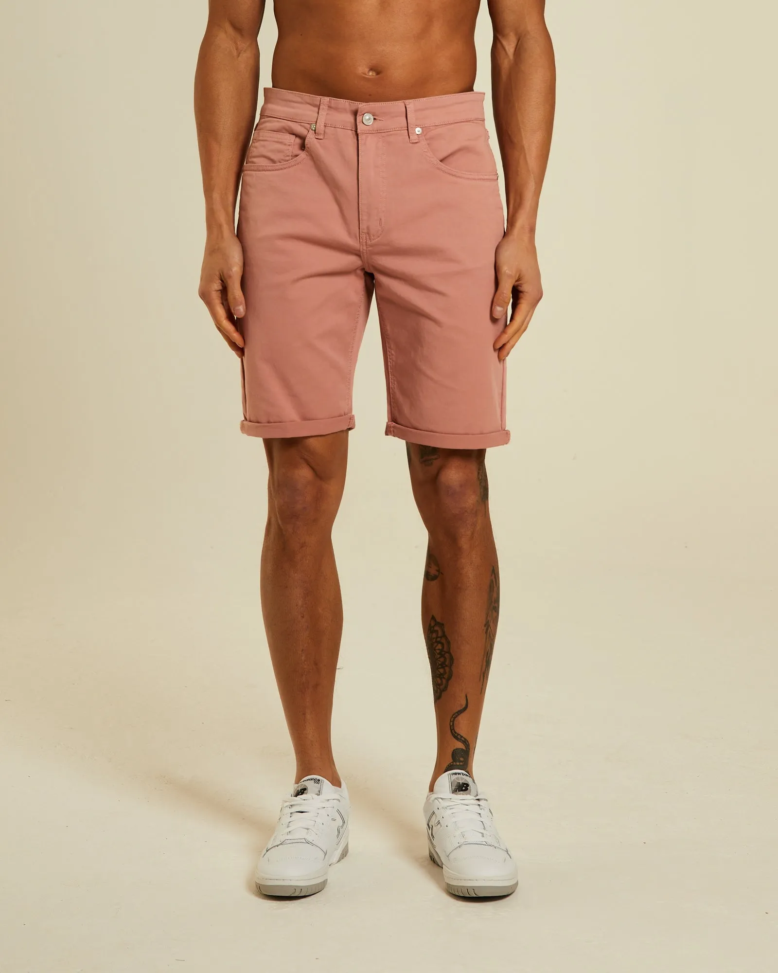 Beck 5 Pocket Short Plaster Pink