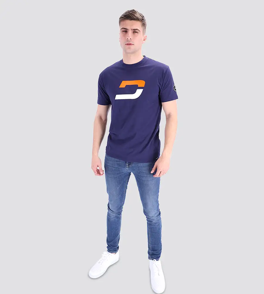 BIG 'D' LOGO T-SHIRT - NAVY