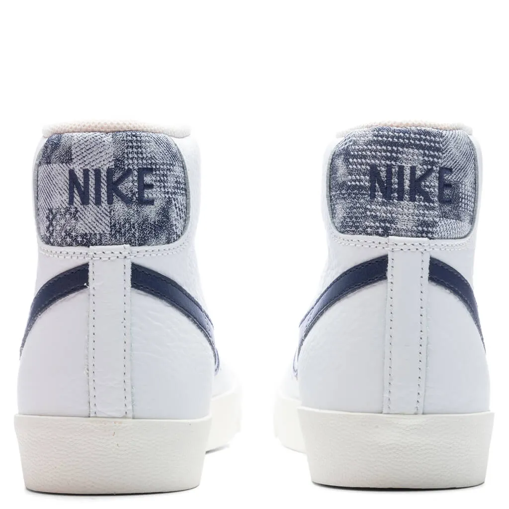 Blazer Mid '77 Washed Denim - White/Midnight Navy/Sail