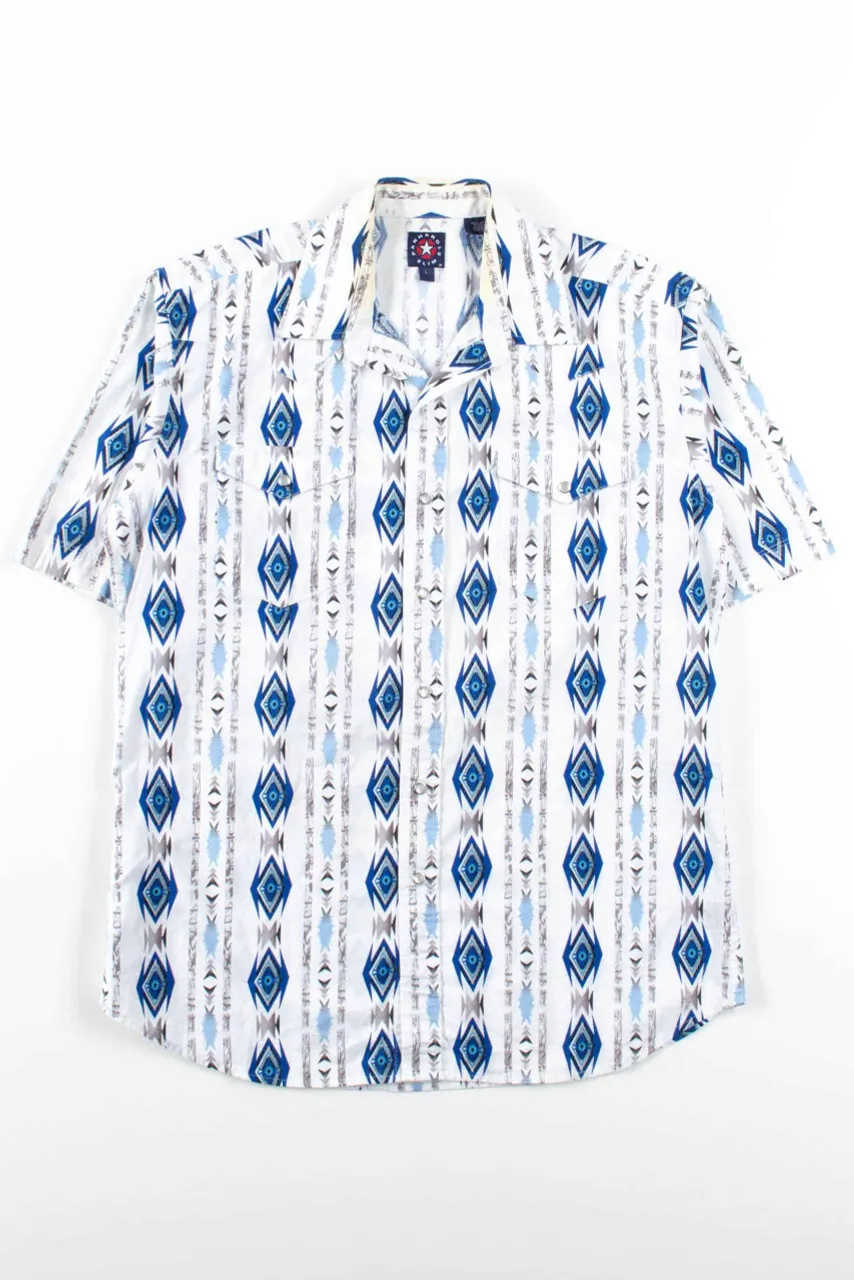 Blue Diamonds Button Up Shirt 1