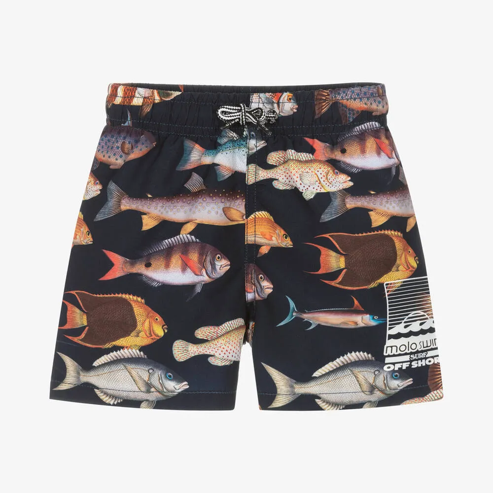 Boys Art of Fish Swim Shorts (UPF 50+)