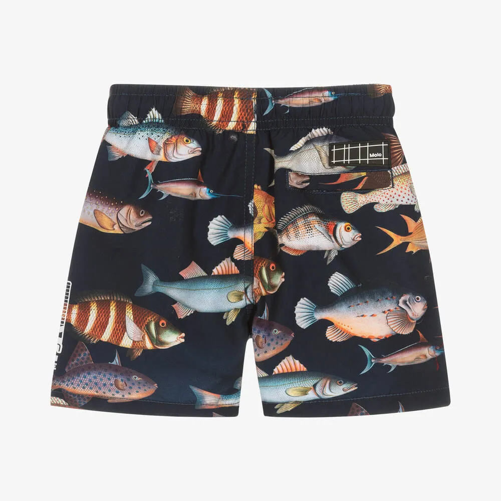 Boys Art of Fish Swim Shorts (UPF 50+)