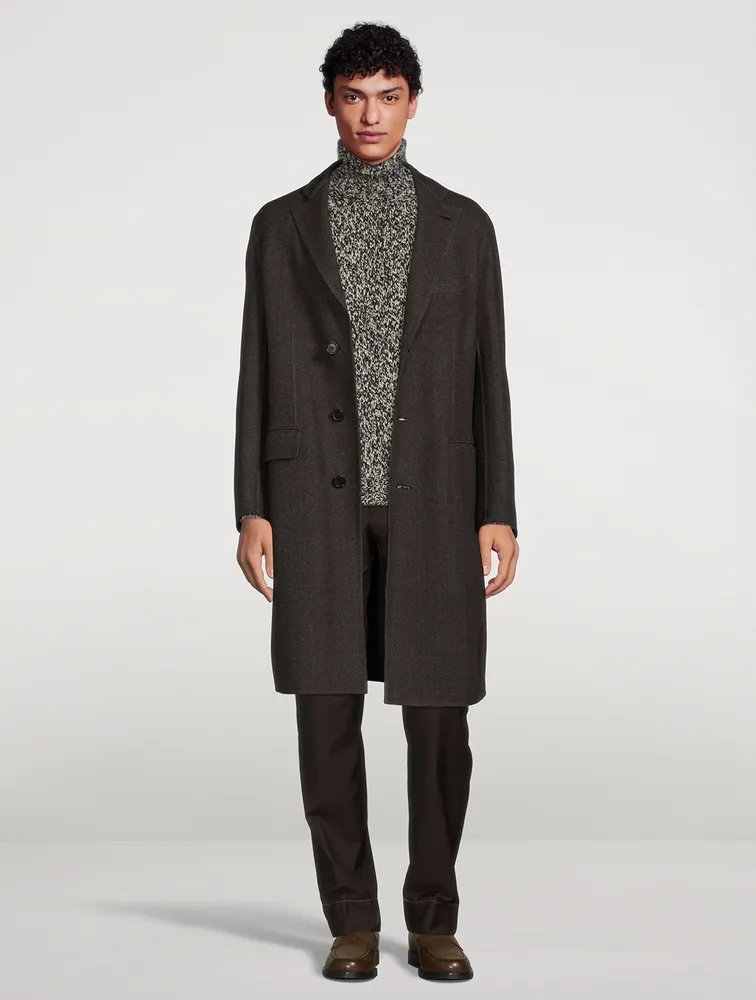 BRIONI Solferino Virgin Wool Overcoat