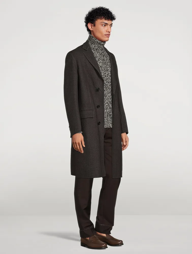 BRIONI Solferino Virgin Wool Overcoat