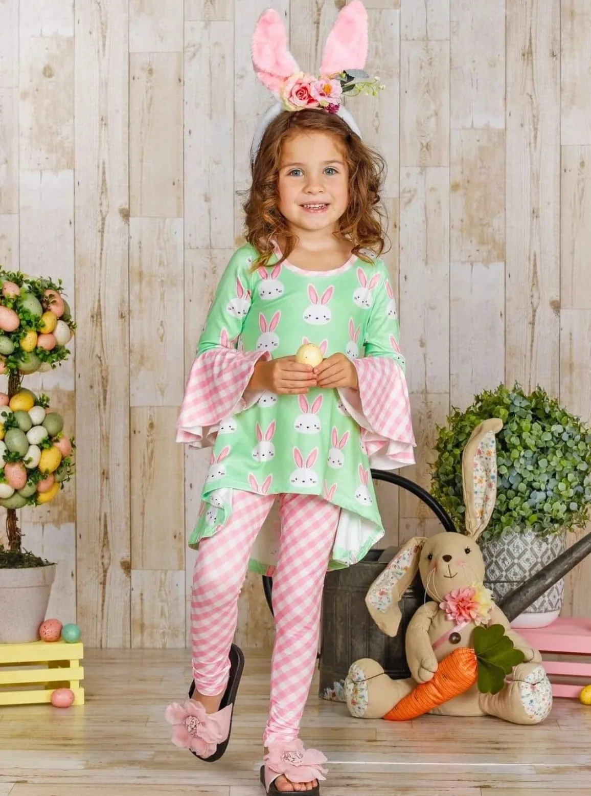 Bunny Gingham Legging Set