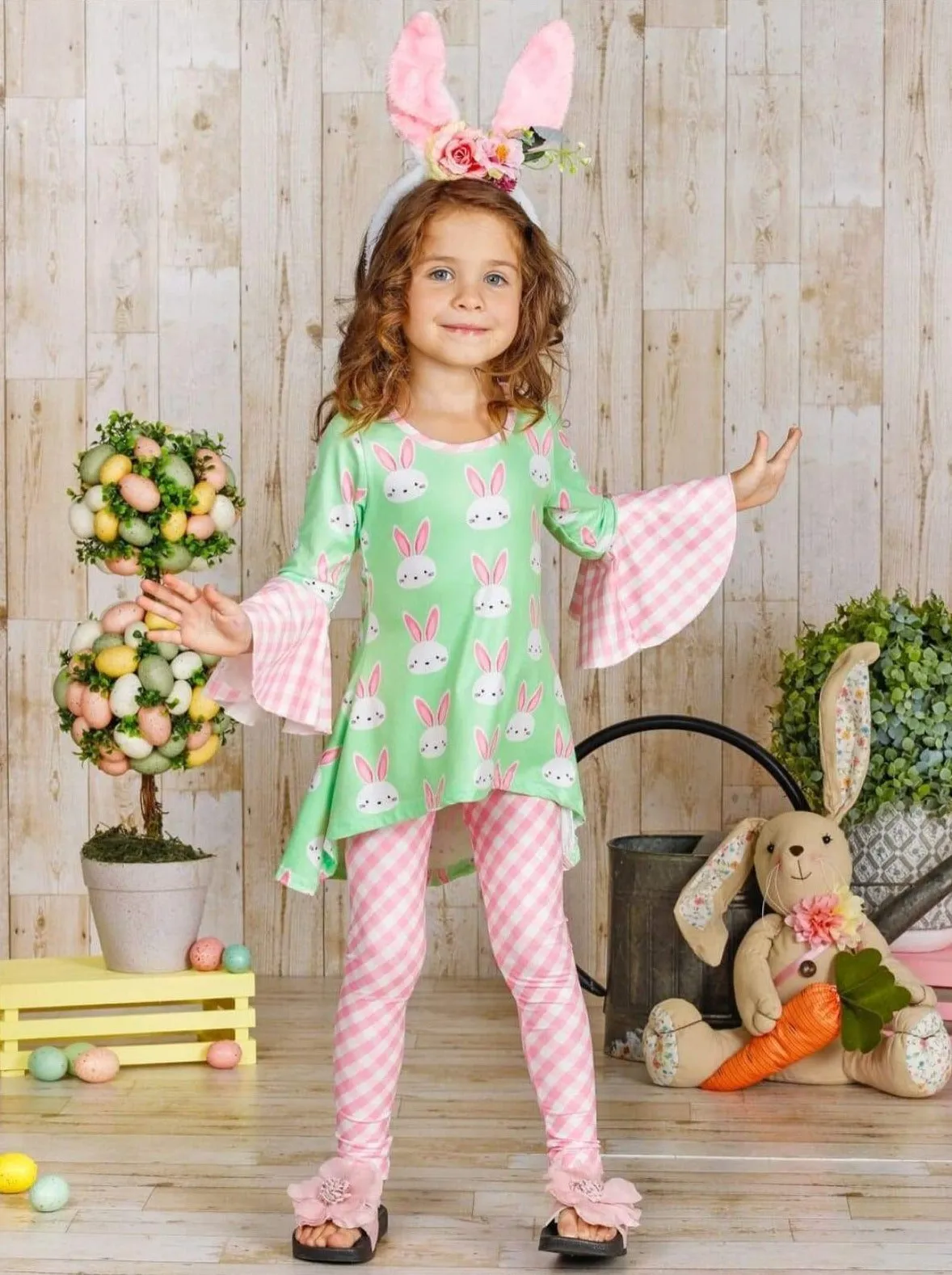 Bunny Gingham Legging Set