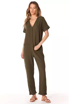 BUTTON UP JUMPSUIT