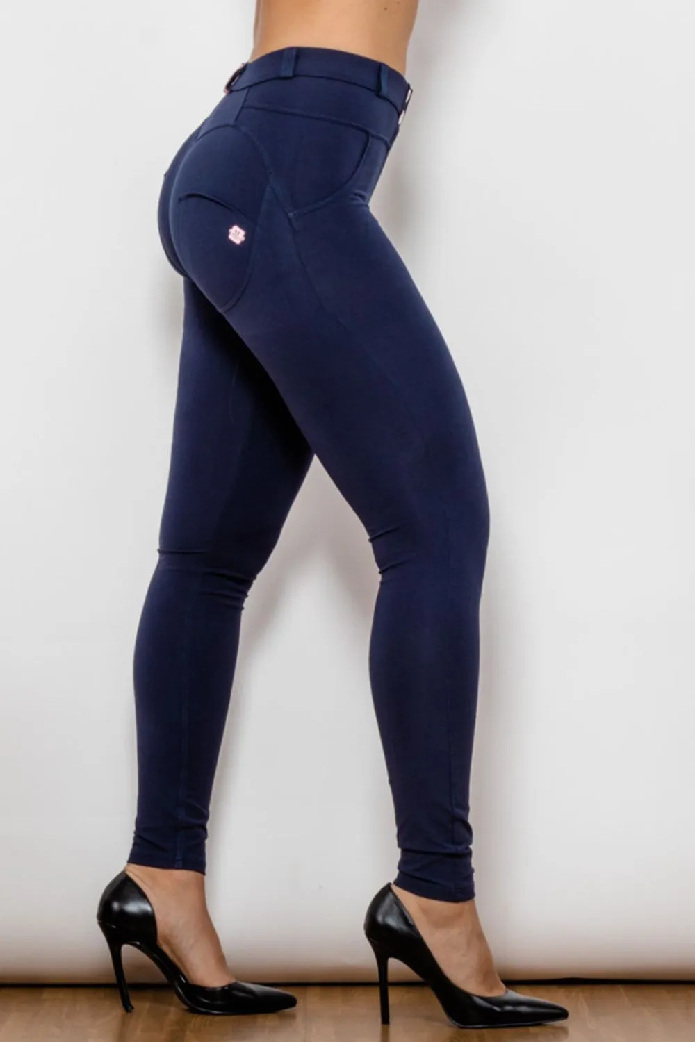 Buttoned Skinny Long Leggings