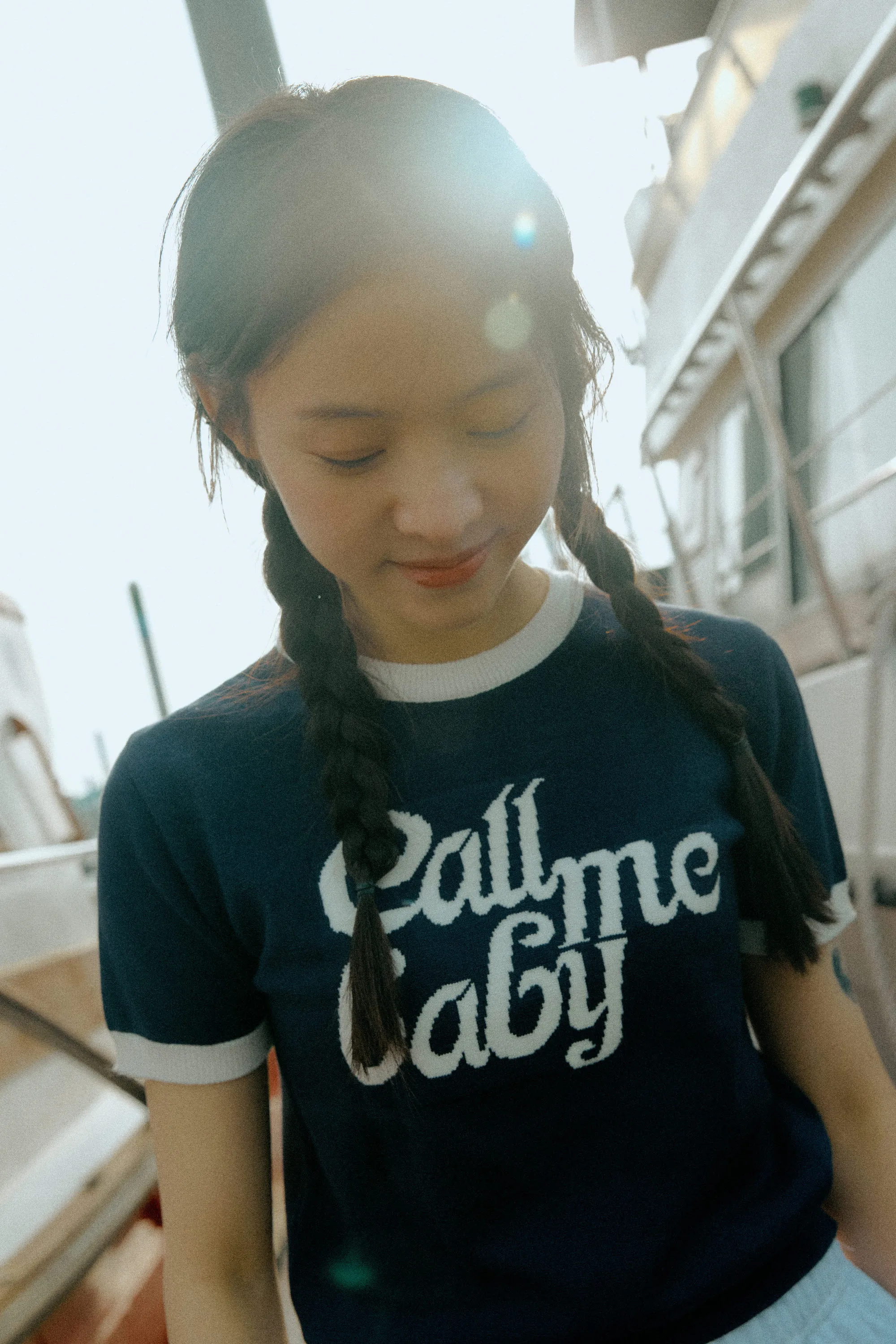 Call Me Baby  |Logo V-neck & Crew neck