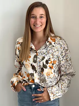 Chantel Floral Button Down Blouse