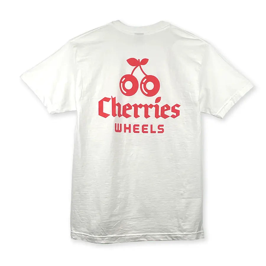 Cherries Wheels Big Logo Shirt - White