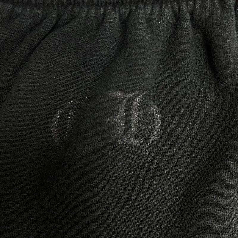 Chrome Hearts Black Blue Spellout Logo Trackpants Vintage