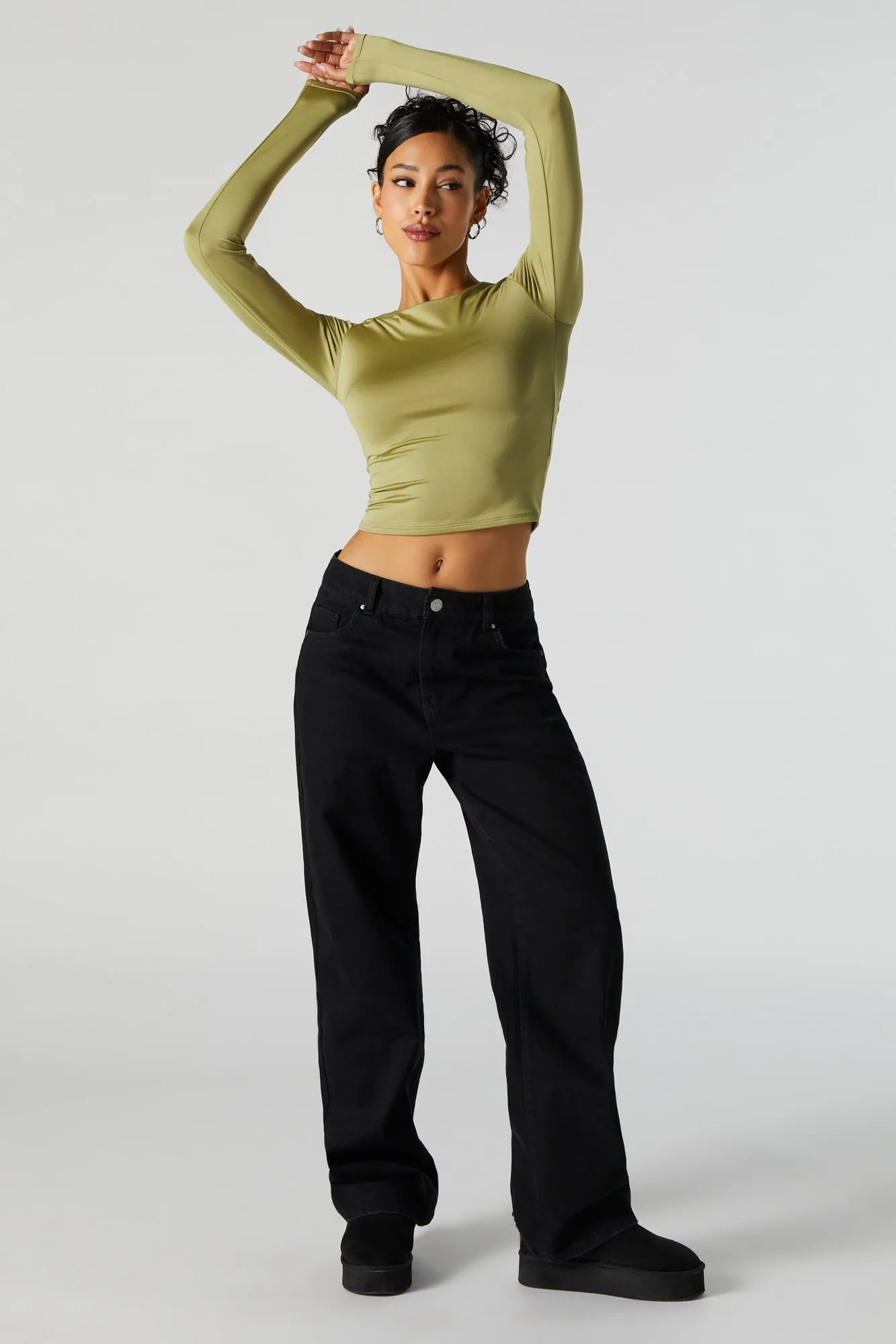 Contour Crewneck Long Sleeve Top