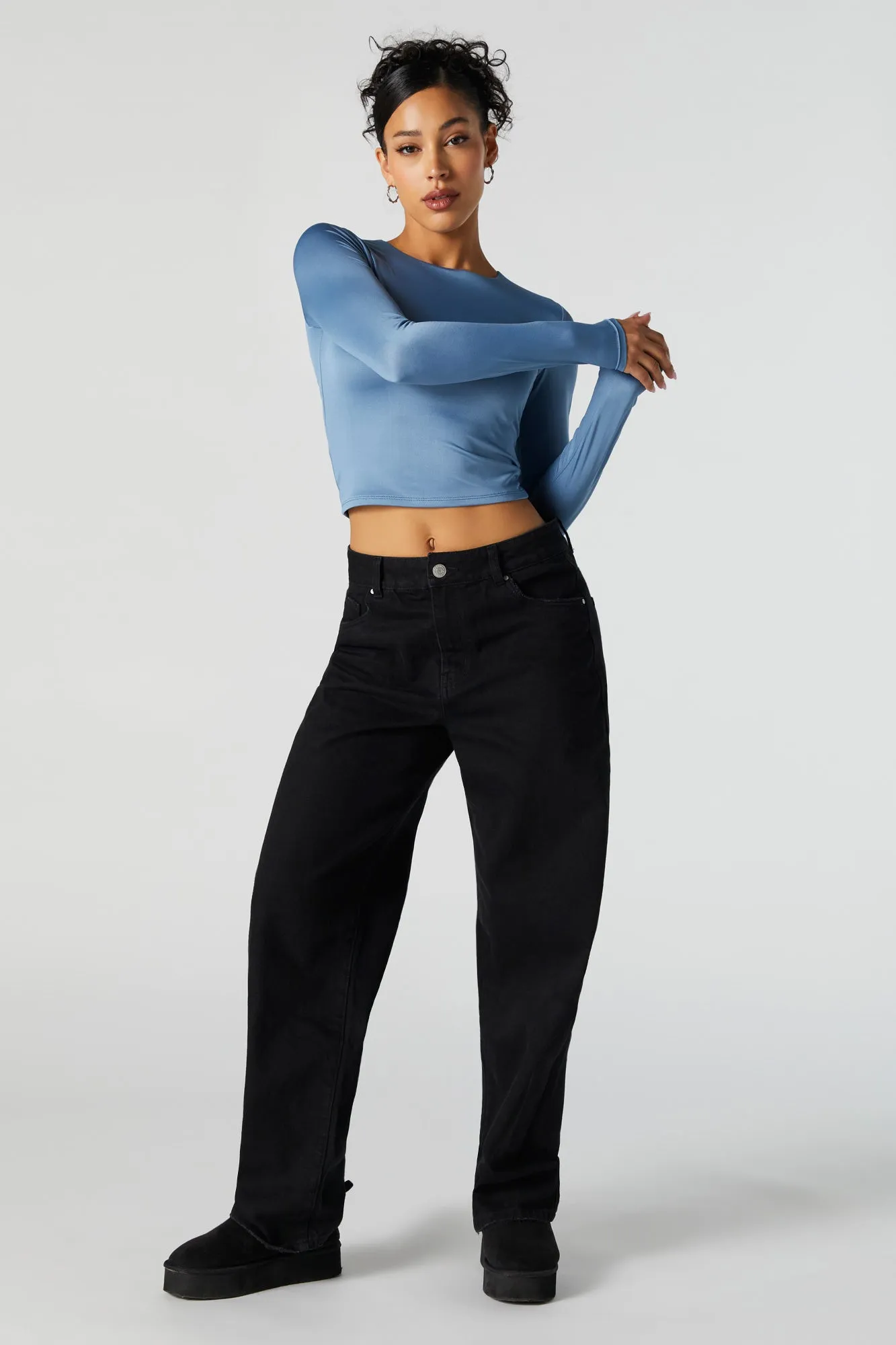 Contour Crewneck Long Sleeve Top