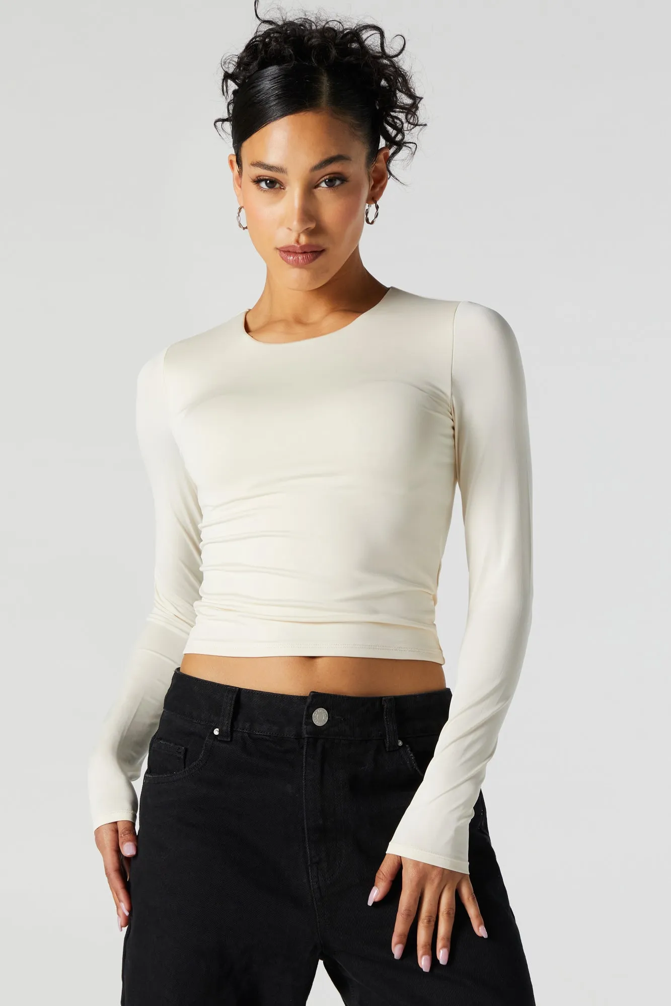 Contour Crewneck Long Sleeve Top