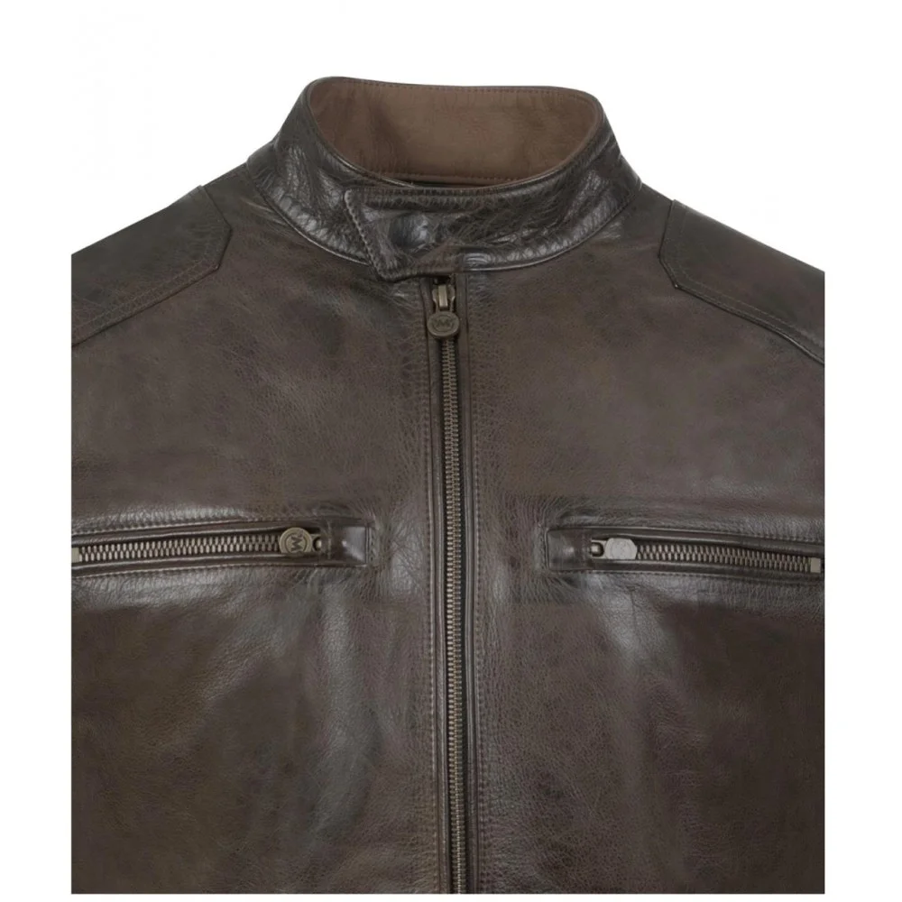 Custom made leather jacket