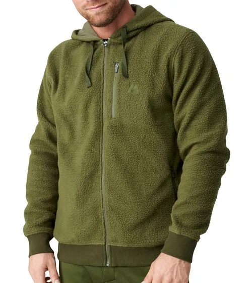 DANISH ENDURANCE Chaqueta de entretiempo para hombre, acogedora chaqueta polar con capucha, chaqueta sostenible con certificació