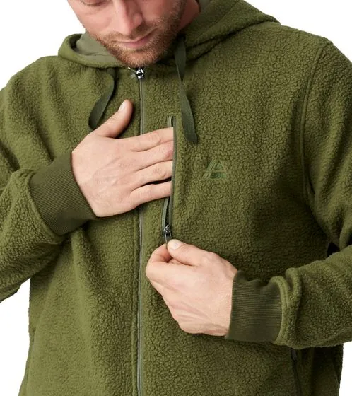 DANISH ENDURANCE Chaqueta de entretiempo para hombre, acogedora chaqueta polar con capucha, chaqueta sostenible con certificació