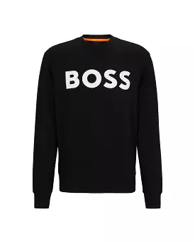 Felpa Uomo Boss Big Logo Nero