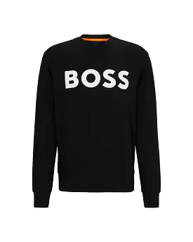 Felpa Uomo Boss Big Logo Nero