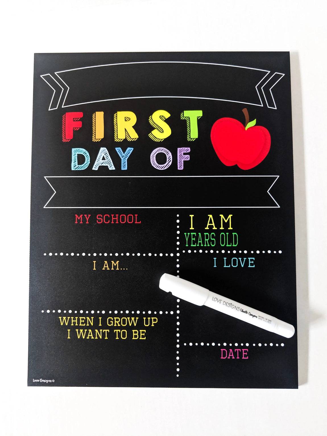 First & Last Day of School Chalkboard Sign (SALE)