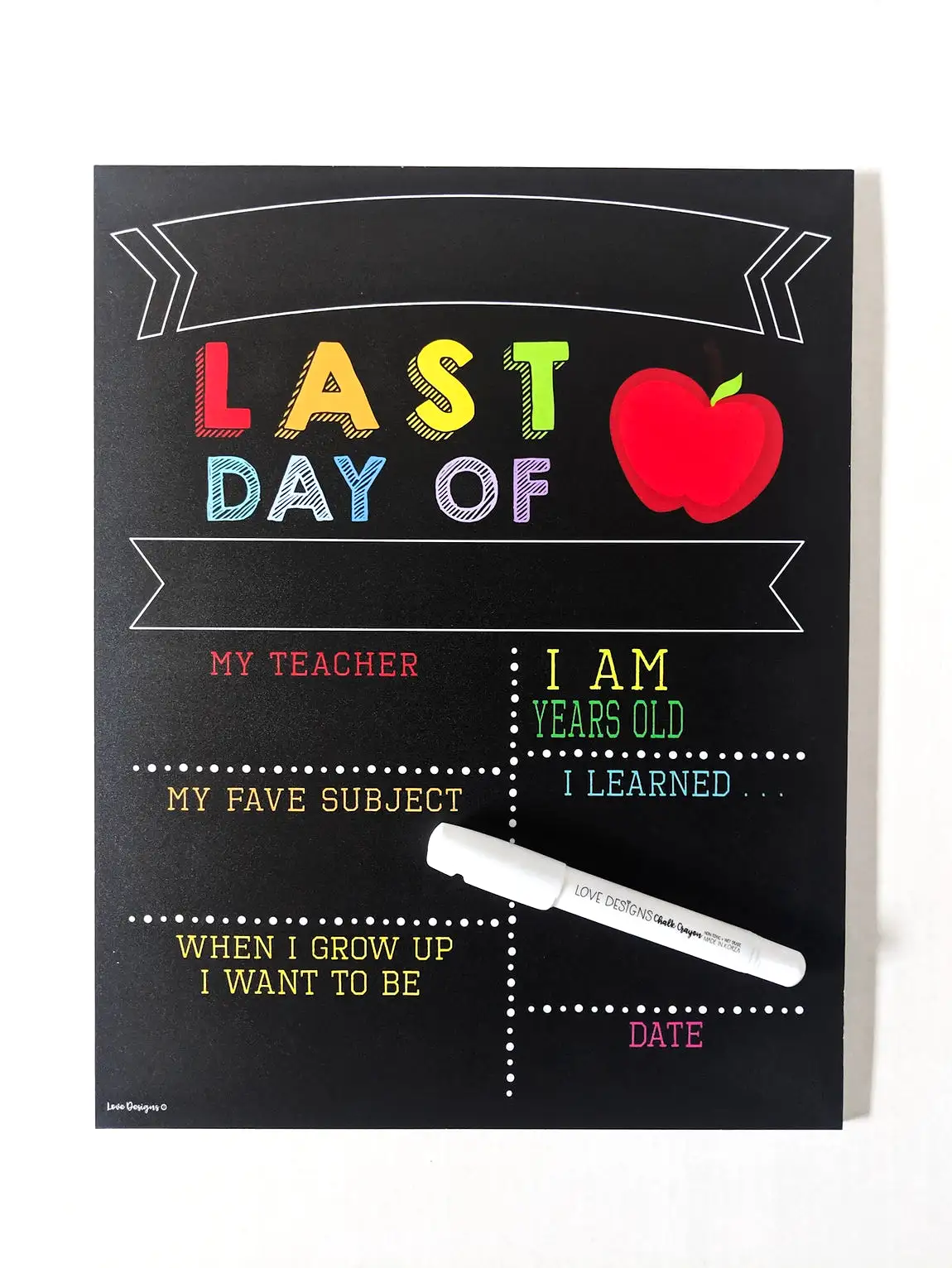 First & Last Day of School Chalkboard Sign (SALE)