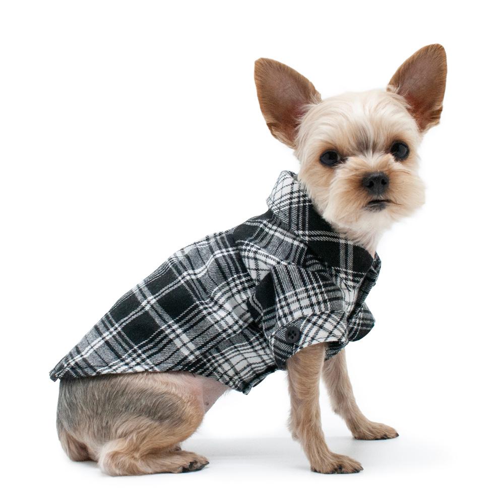 Flannel Button Down Dog Shirt