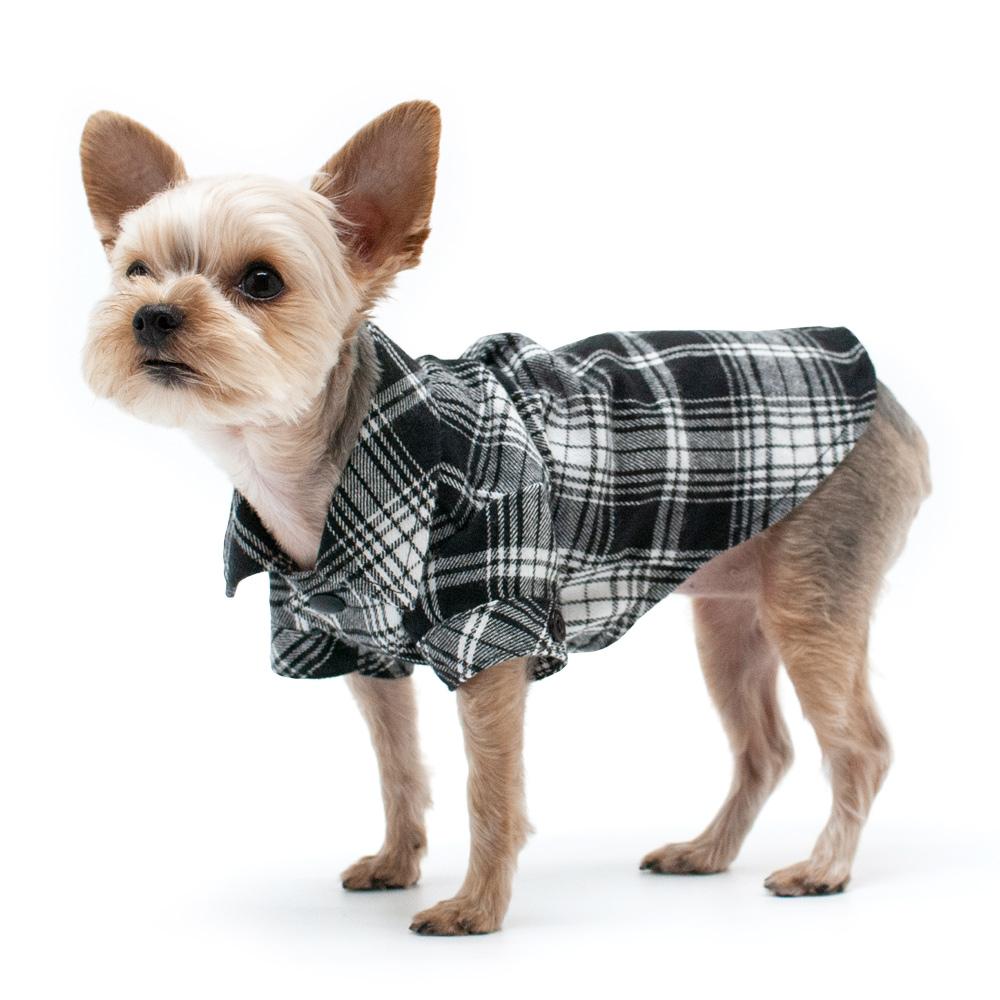 Flannel Button Down Dog Shirt