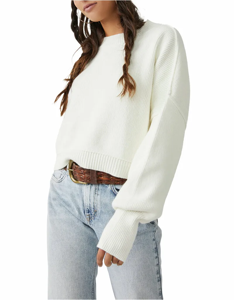 Free People Easy Street Crop Pullover - Moonglow