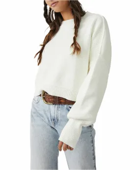 Free People Easy Street Crop Pullover - Moonglow