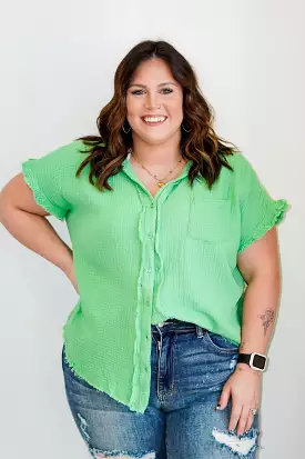 Gabi Lush Gauze Button Up Top