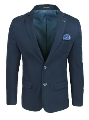 GIACCA INVERNALE UOMO DIAMOND BLAZER BLU SCURO SLIM FIT FODERATA CASUAL ELEGANTE