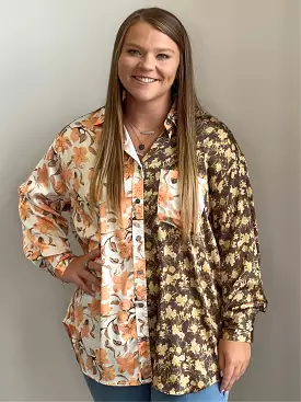 Grace Floral Button Down Blouse