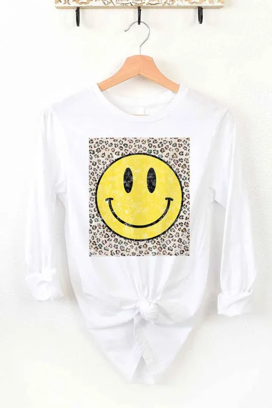 HAPPY LEOPARD LONG SLEEVE TEE