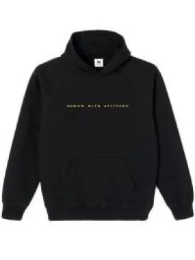 Human With Attitude Logo Hoody - Black