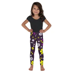 Kids Leggings Flowers Purple