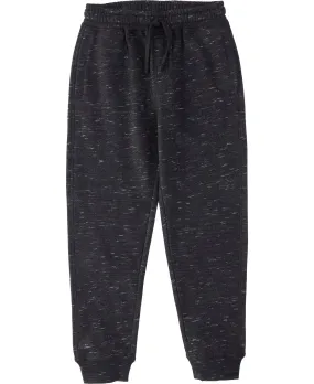 Kids' Space Dye Moto Trackpants in Black | Postie