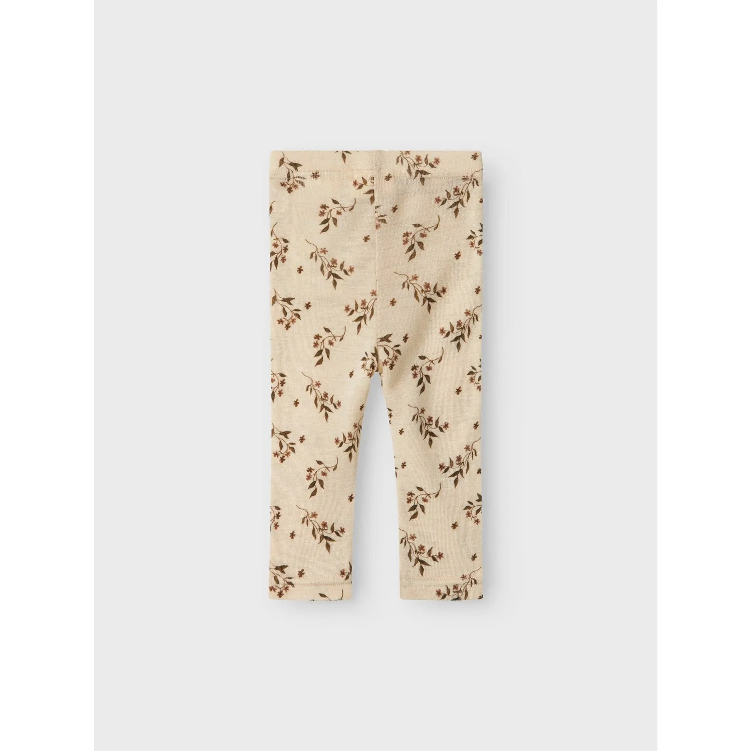 Lil'Atelier Sandshell Nimo Slim Wool/Modal Leggings AOP