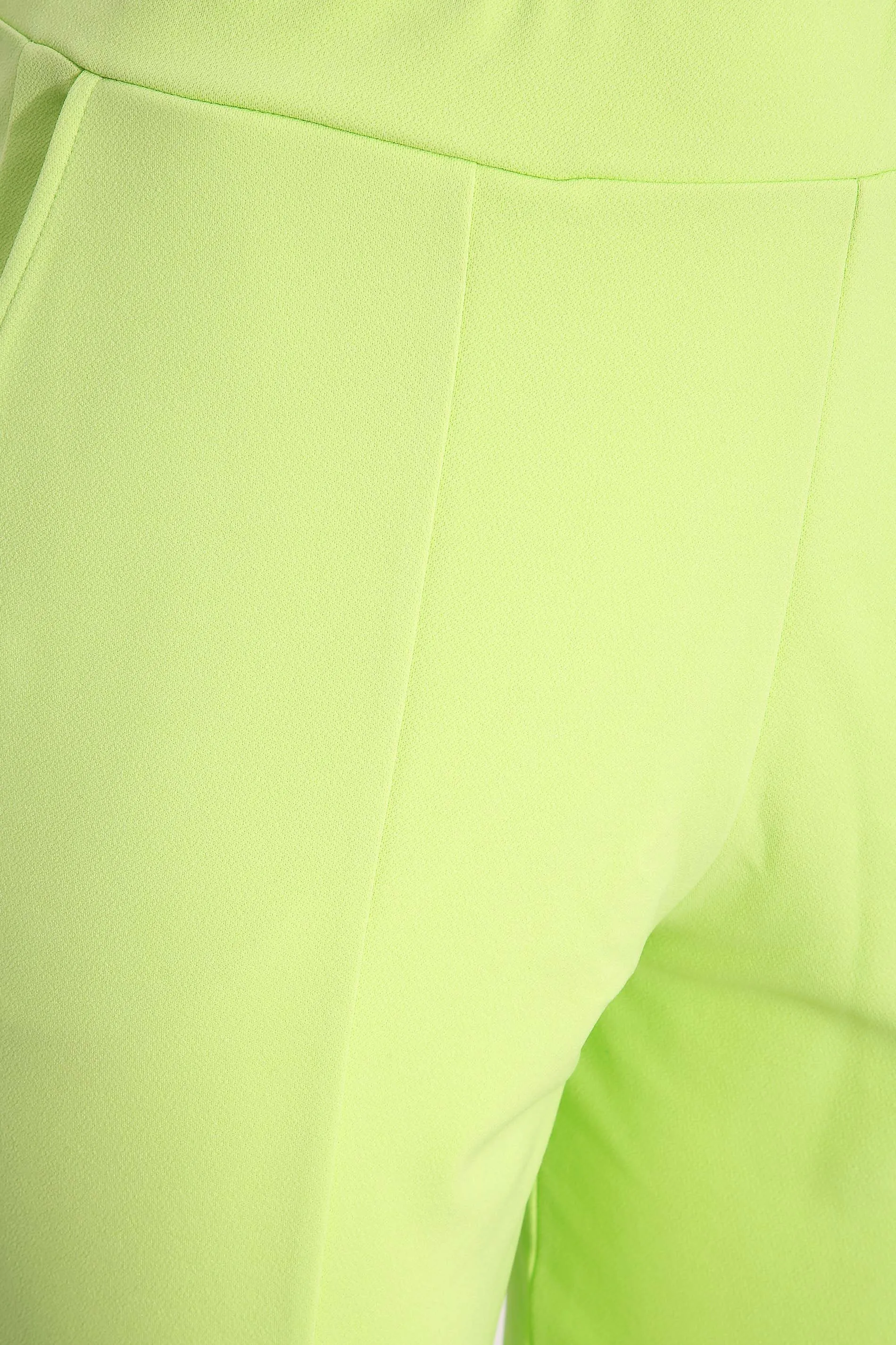 LIMITED COLLECTION Curve Lime Green Split Hem Stretch Tapered Trousers