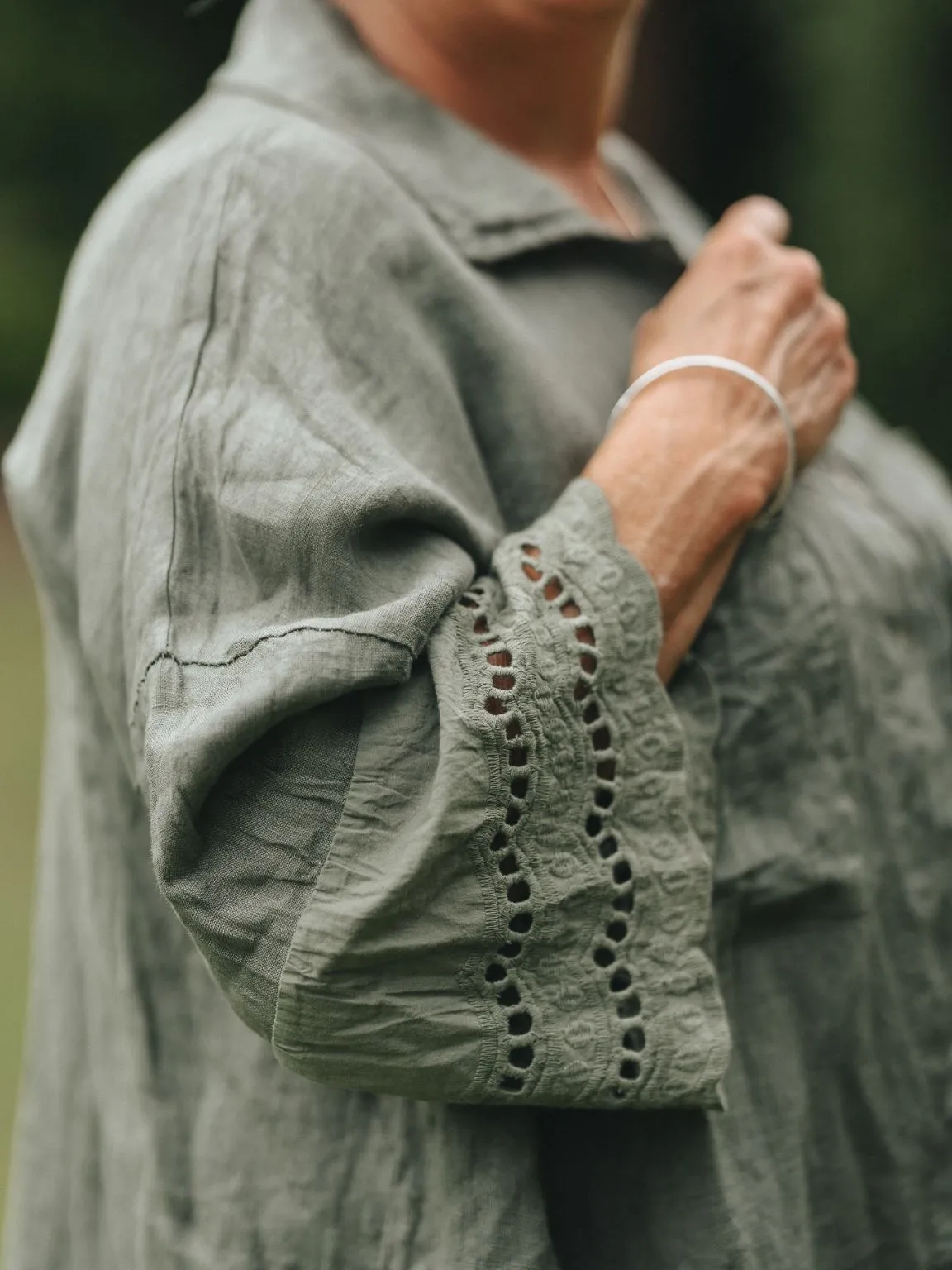 Linen Broderie Anglaise Shirt Danica